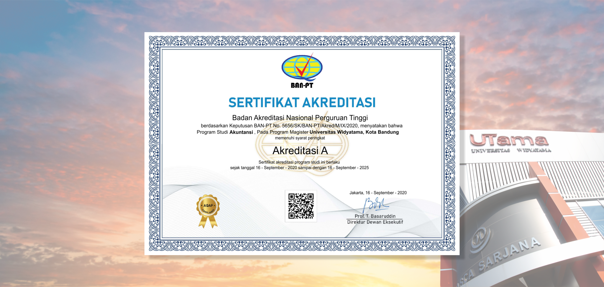 Magister Akuntansi Universitas Widyatama mendapatkan  